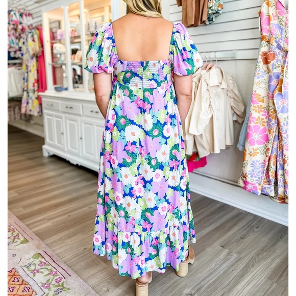 Spring Floral Midi Dress - Picture 2 of 3